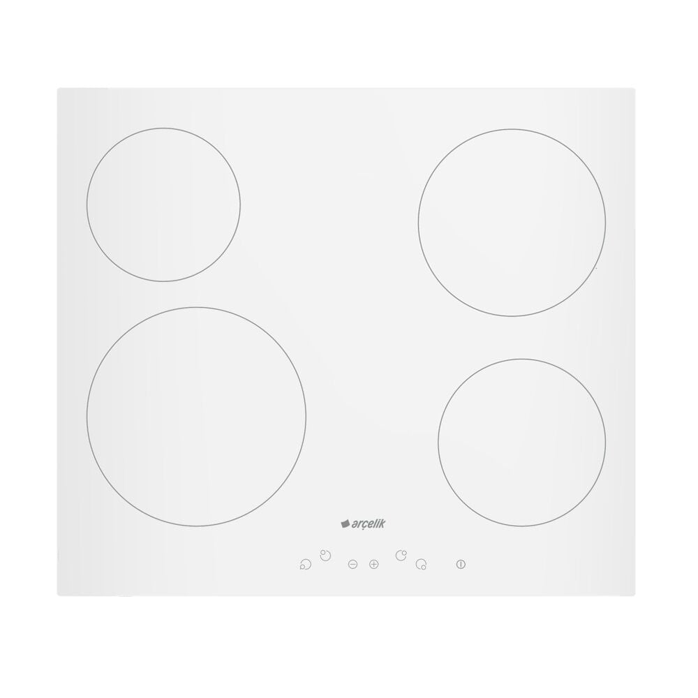 Arçelik OV 6024 B Beyaz Vitroseramik Elektrikli Ankastre Ocak