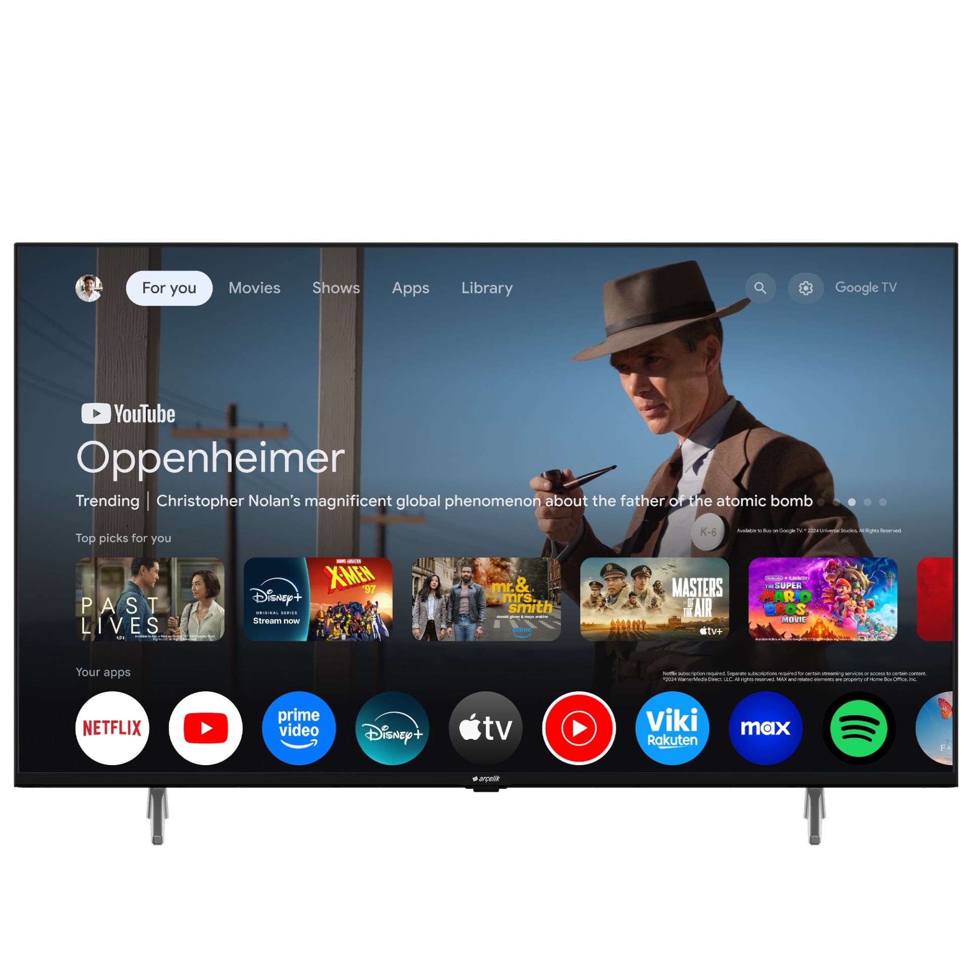 Arçelik A65 E 795 B 4K Ultra HD 65'' 165 Ekran Uydu Alıcılı Google Smart LED TV