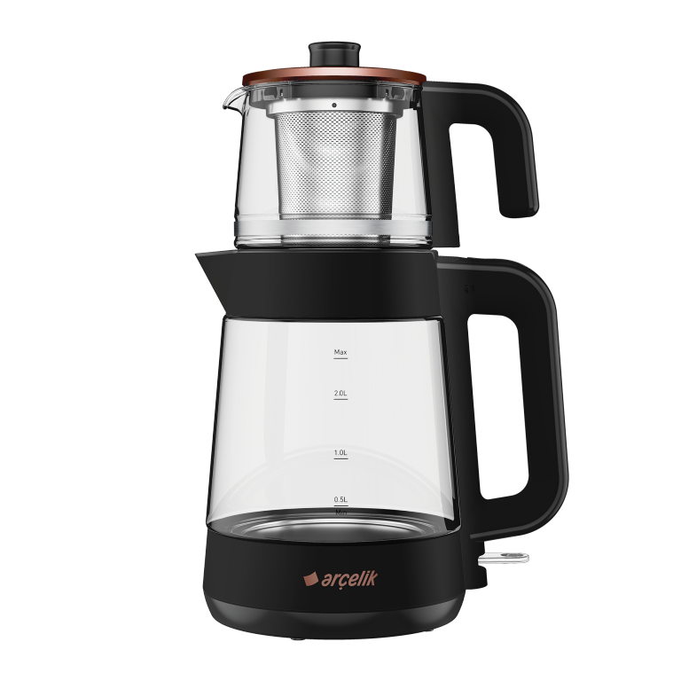 Arçelik CM 6964 S Resital Siyah 1900 W Cam Demlikli Çay Makinesi