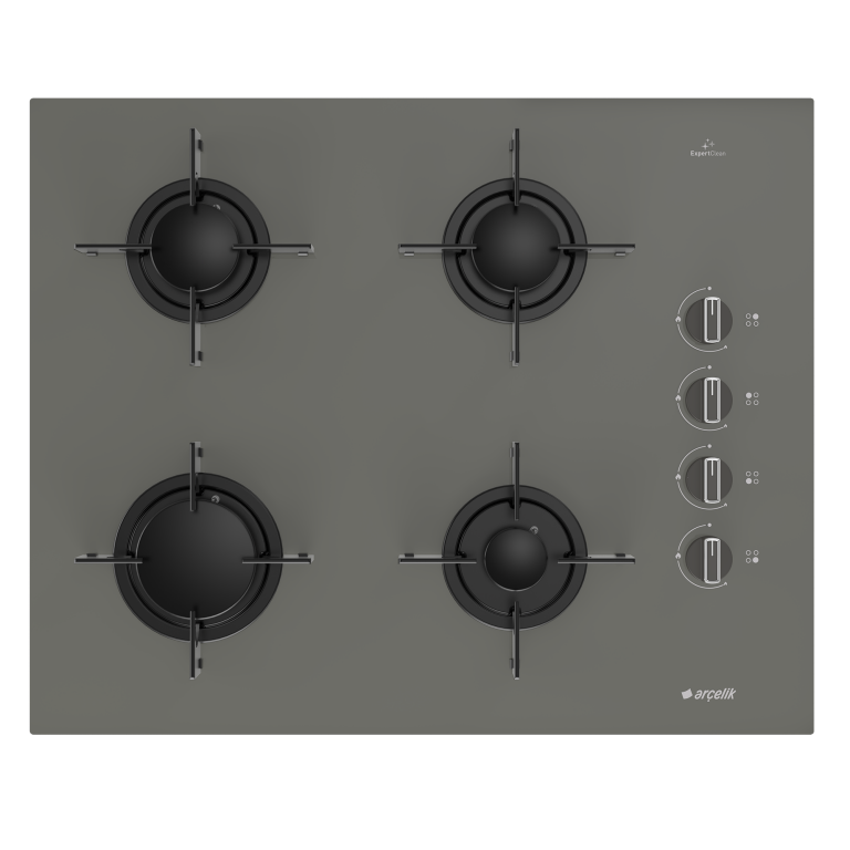 Arçelik OCD T 651 EG Grion Gri Cam Ankastre Ocak