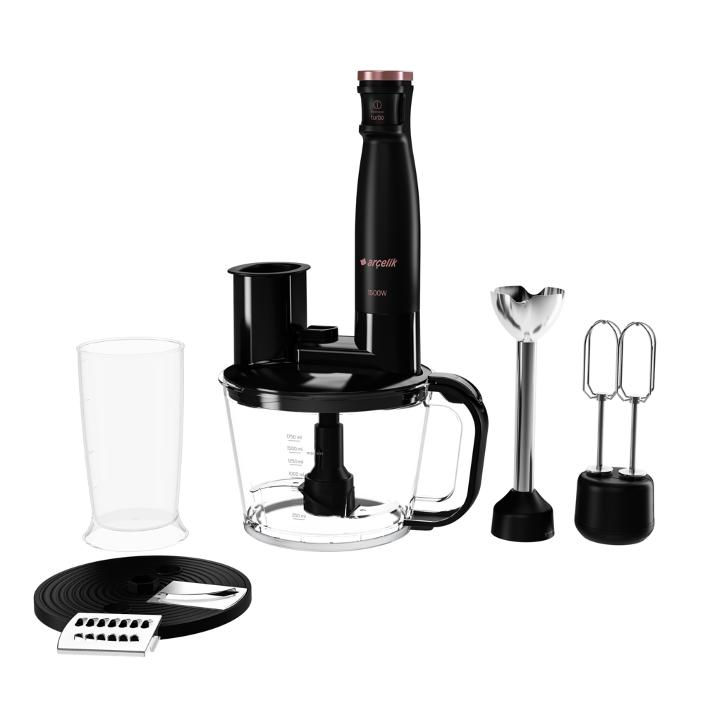 Arçelik RHB 6050 S Resital Siyah 1500 W Blender Seti